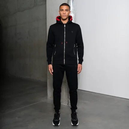 BLACK MIXED CONTRAST TRACKSUIT (1)
