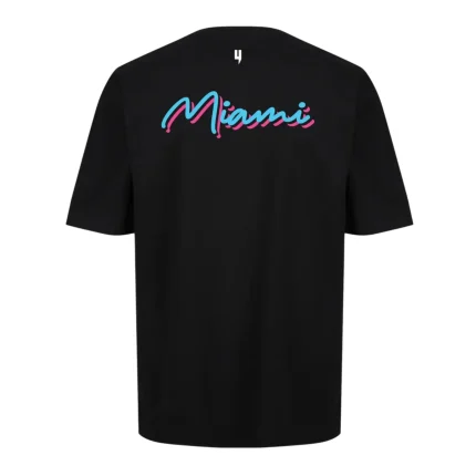 BLACK RELAXED FIT TEE MIAMI CIRCLE LOGO (1)