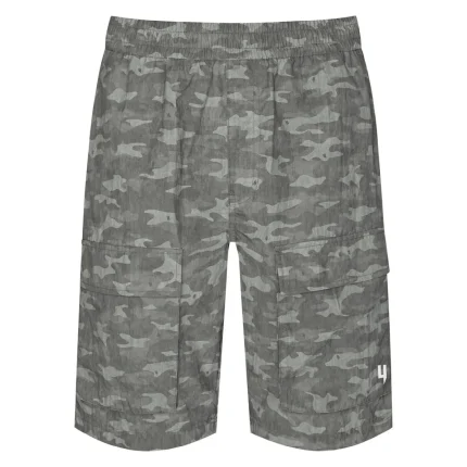 GREY CAMO CARGO SHORTS