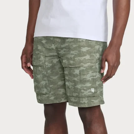 KHAKI CAMO CARGO SHORTS (1)