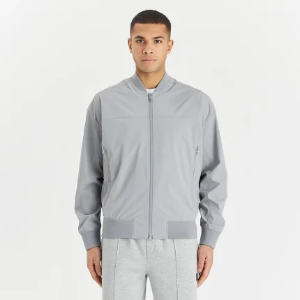 LIGHTWEIGHT BOMBER JACKET GREY (1)