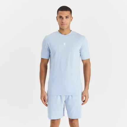 LOUNGEWEAR SET BABY BLUE WHITE (1)
