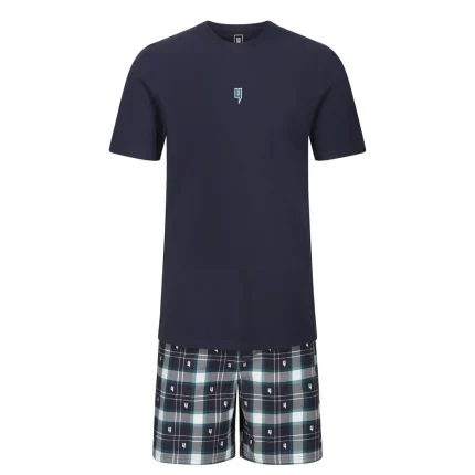 LOUNGEWEAR SET BLUE CHECK