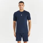 LOUNGEWEAR SET NAVY WHITE (1)