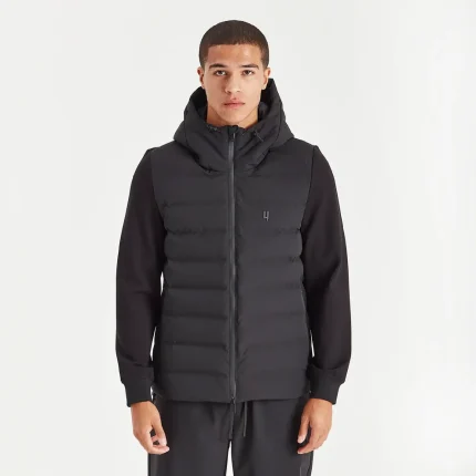 QUILTED PANEL JACKET BLACK (1)