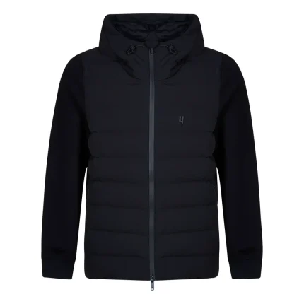 QUILTED PANEL JACKET BLACK