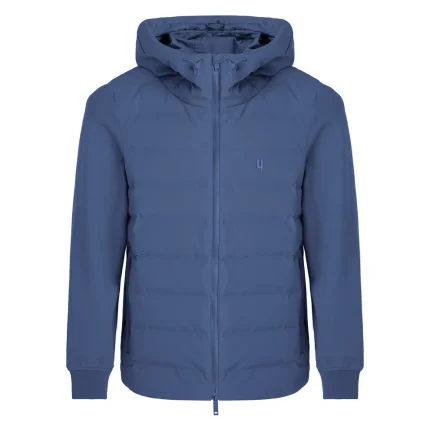 QUILTED PANEL JACKET BLUE