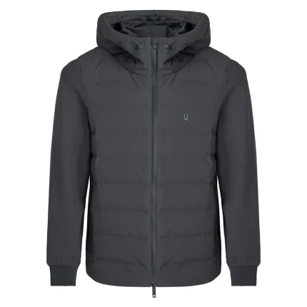 QUILTED PANEL JACKET DARK GREY
