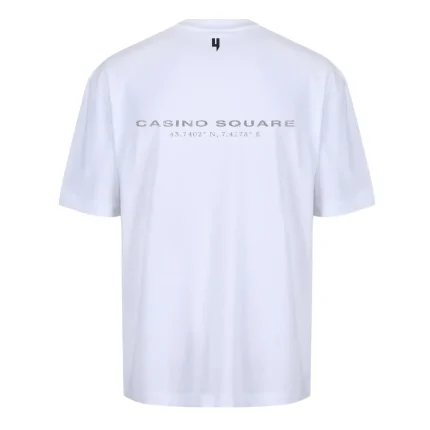 WHITE RELAXED FIT TEE MONACO LOGO (1)
